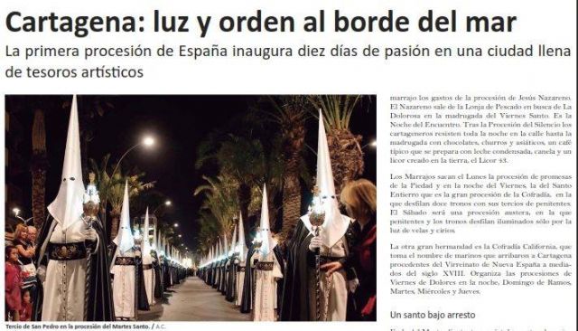 La Semana Santa de Cartagena, presente en medios de todo el país