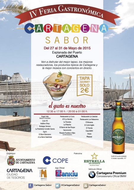 Cartagena Sabor sale hoy a la calle con la mejor gastronomía