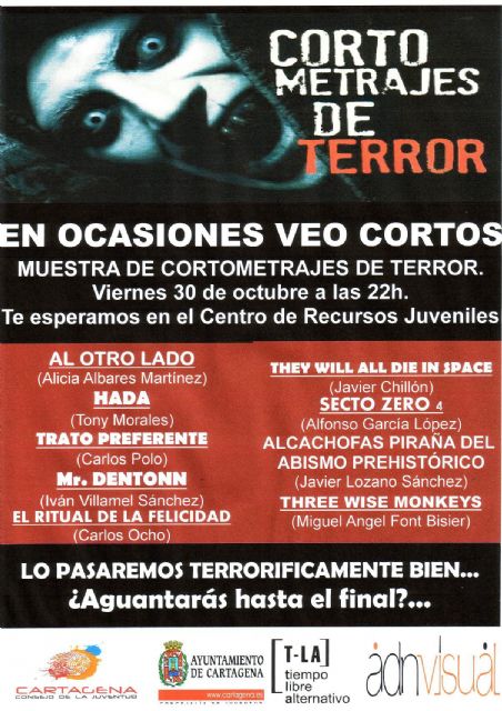 Llega la I Muestra de Cortometrajes de Terror en Cartagena