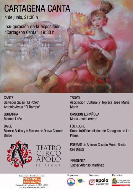El festival folclórico Cartagena Canta arrancará el próximo sábado en El Algar