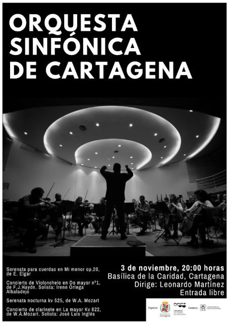 La Orquesta Sinfónica de Cartagena ofrece un concierto gratuito en la Caridad de Cartagena