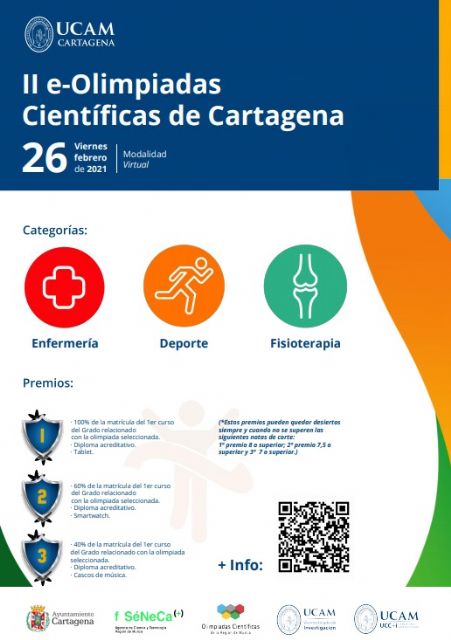 UCAM Cartagena celebrará, on line, sus Olimpiadas Científicas en Fisioterapia, CAFD y Enfermería