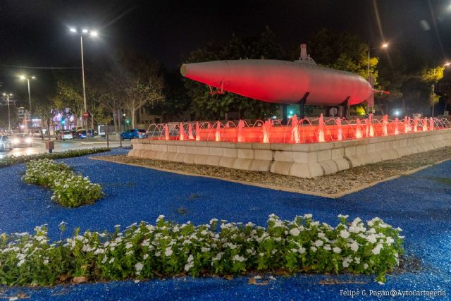 Cartagena se une este domingo al Día Mundial del Síndrome de DYRK 1A con la iluminación de la fuente del Submarino Peral