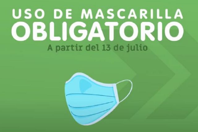 Desde el 13 de julio el uso de mascarillas en la Región es obligatorio