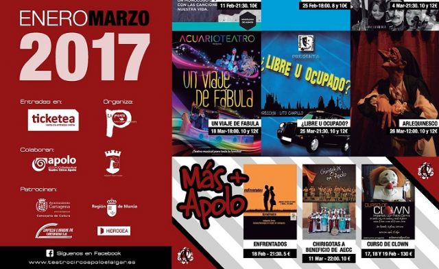 El Teatro Circo Apolo recibe el 2017 con musica, comedias, y espectaculos para todos los publicos