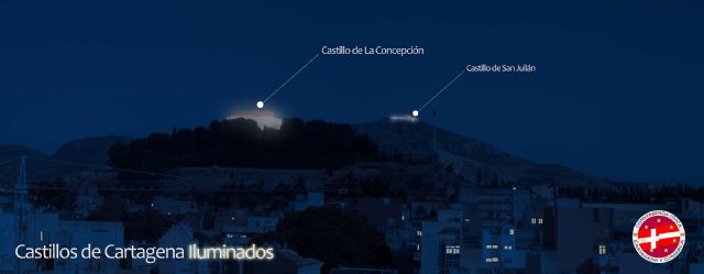 La Asociación Convergencia Cívica de Cartagena y Comarca impulsar la campaña 'Castillos de Cartagena Iluminados'