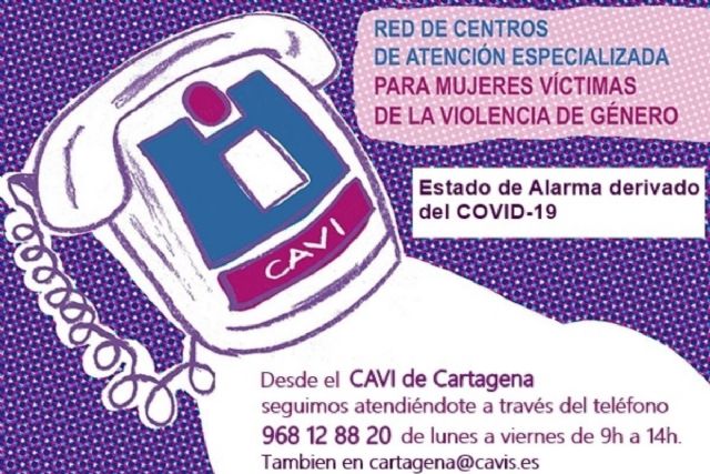 La Concejalía de Igualdad recuerda que el CAVI continúa atendiendo a las víctimas de violencia de género