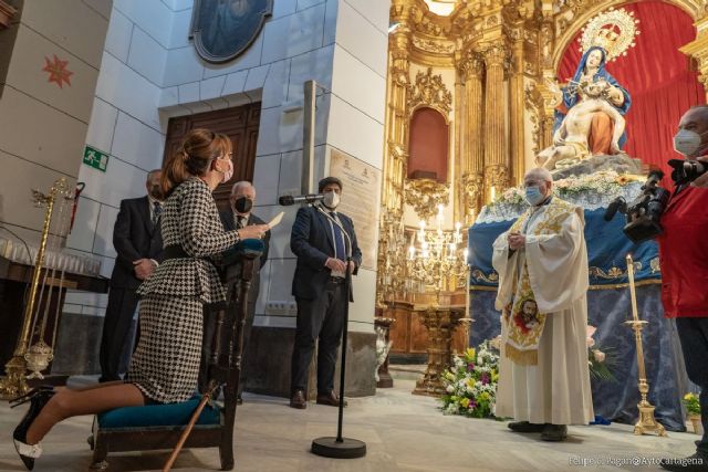 La alcaldesa agradece a la Virgen de la Caridad La Unión y cohesión de Cartagena durante la pandemia