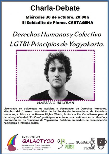 El activista y  observador de Derechos Humanos, Mariano Beltrán, impartirá una charla en Cartagena