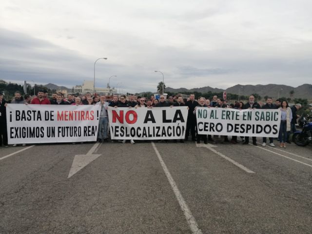 El Sindicato de Trabajadores alerta que el ERTE en Sabic es “una amenaza para todo el complejo de Cartagena”
