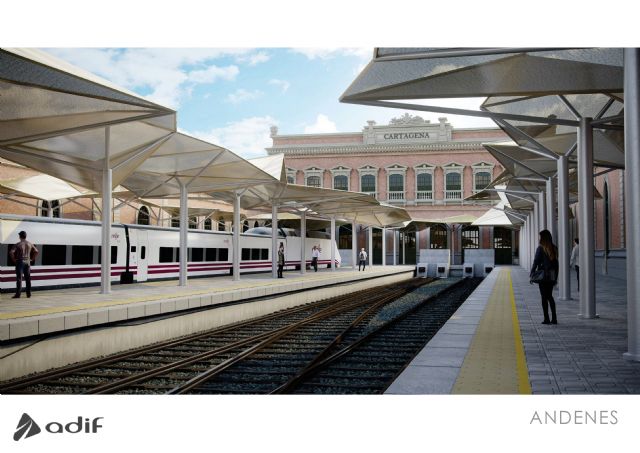 ADIF saca a licitación la rehabilitación integral de la estación de tren de Cartagena
