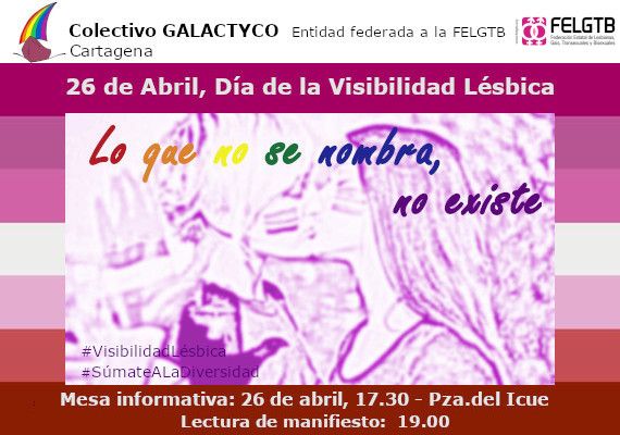 Cartagena reivindica igualdad de derechos para las lesbianas por el Día de la Visibilidad Lésbica