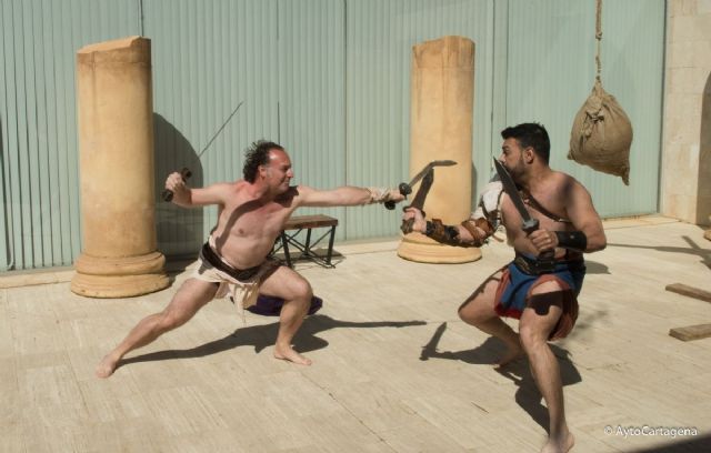 Los gladiadores Hermes y Máximo volverán a luchar durante las rutas teatralizadas por Carthago Nova