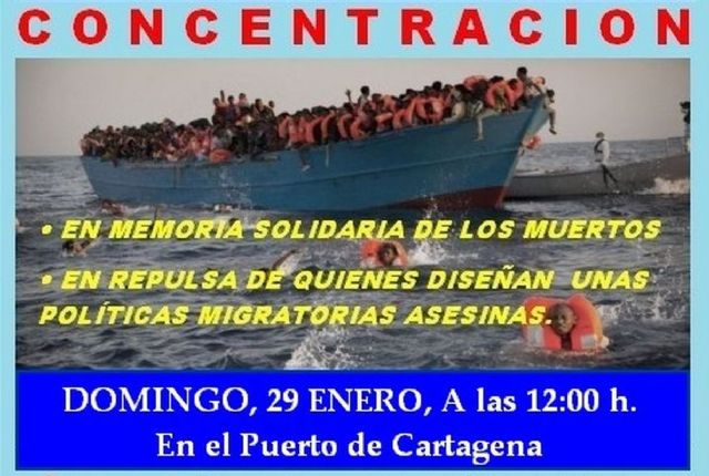 Cartagena homenajeara a los fallecidos del exodo migratorio del Mediterraneo de 2016