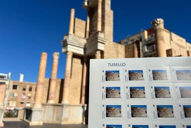 Sellos postales con la imagen del Teatro Romano de Cartagena comenzara a circular por toda Europa