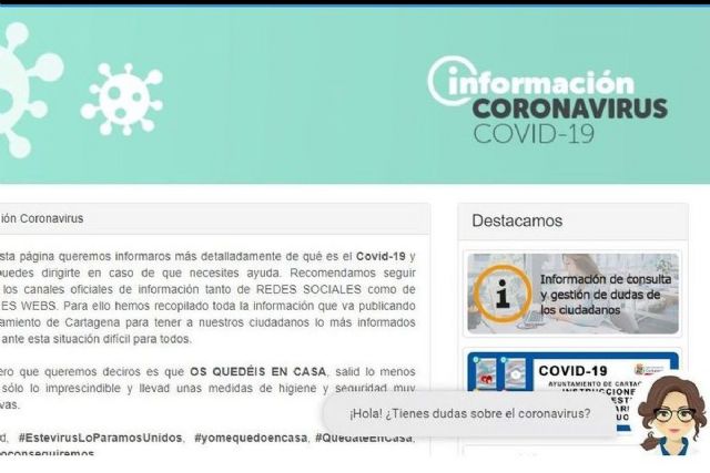 El Ayuntamiento de Cartagena reúne en un espacio de su web toda la información sobre el coronavirus