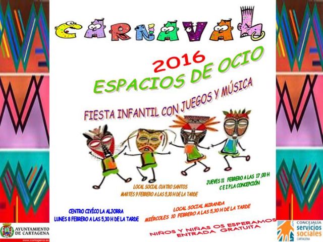 Los Espacios de Ocio de la Concejalía de Servicios Sociales preparan el Carnaval
