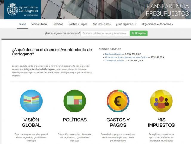 El Portal de Transparencia incorpora informacion economica, presupuestaria y estadistica del Ayuntamiento