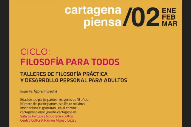 Estrategias para pensar mejor sera el tema del tercer taller de filosofia para adultos del programa Cartagena Piensa
