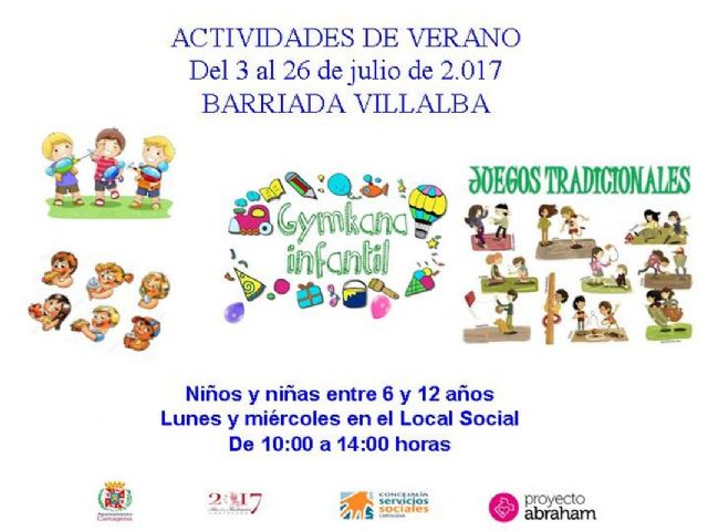Proyecto Abraham y Servicios Sociales llenan el verano de actividades infantiles en Villalba