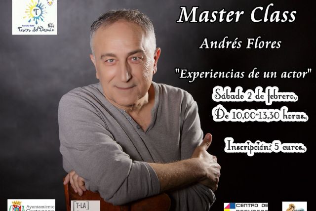 El actor ilicitano Andrés Flores impartirá la master class ´Experiencias dentro de un actor´ dentro del programa T-La