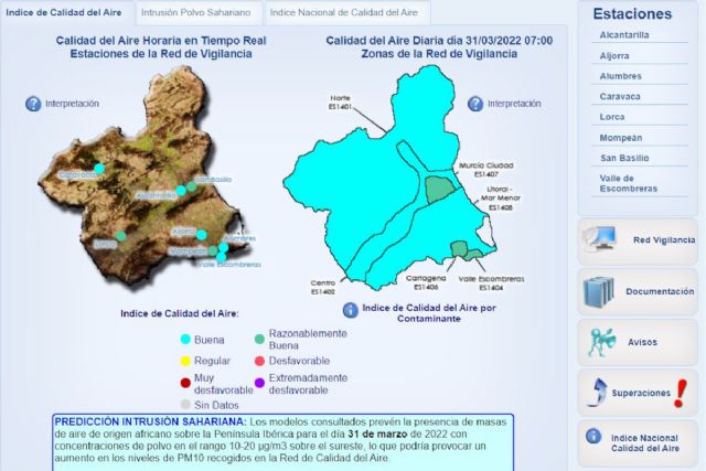 Desactivados los niveles por contaminación en Cartagena